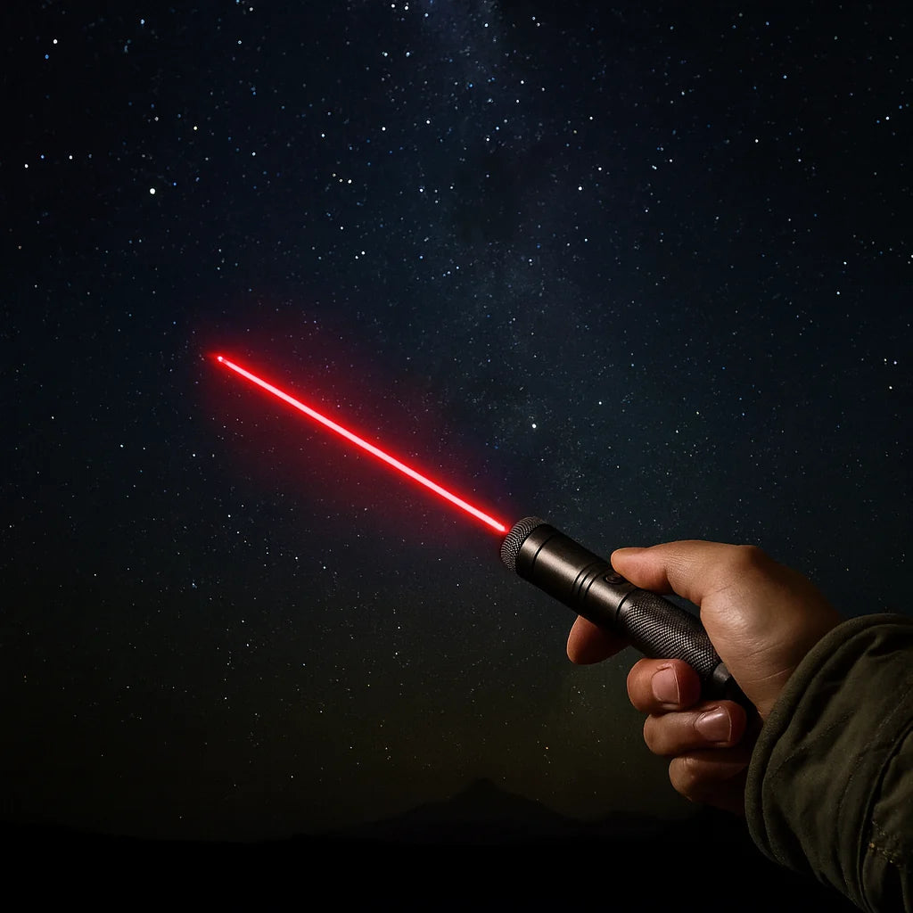 Powerful Long Range Laser Pointer Torch with adjustable focus mechanism and USB charging port