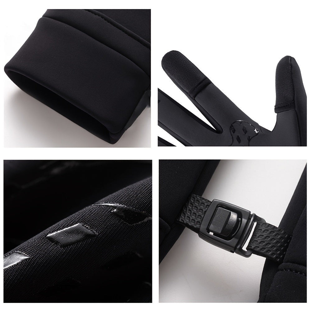 Windproof touchscreen winter gloves