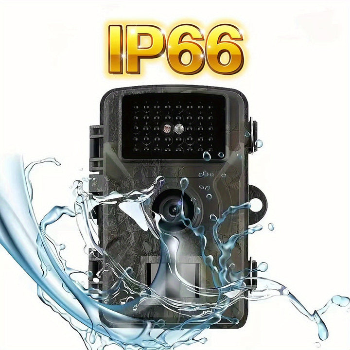 Outdoor trail camera with 130-degree wide-angle lens and night vision