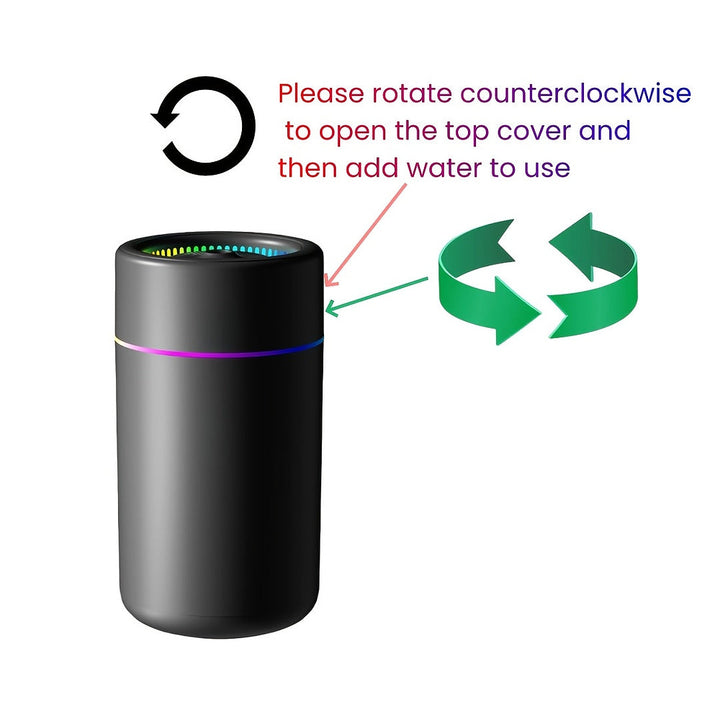 USB desk humidifier with colour changing ambient light