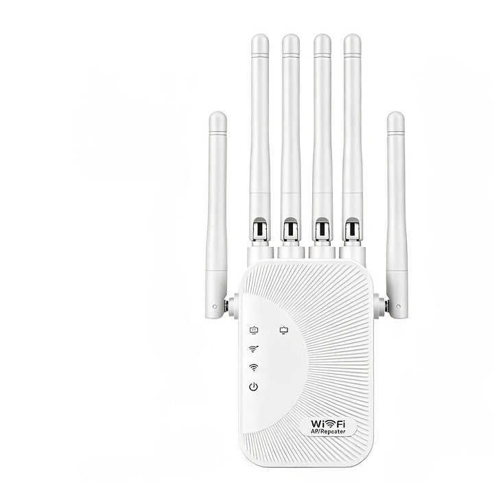 Wi-Fi extender signal booster with six antennas and Ethernet port