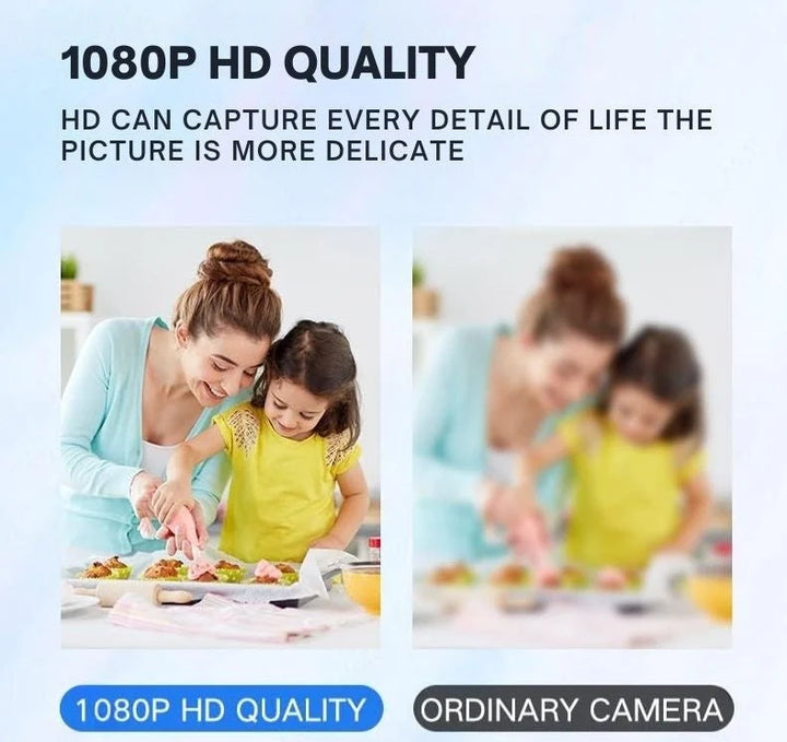 App-controlled 1080p camera providing clear daytime and night-time video quality for home security