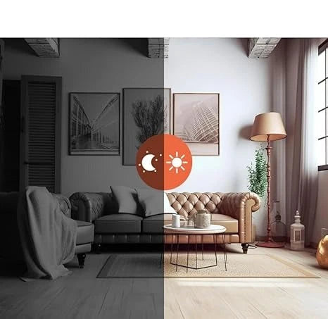 App-controlled security camera displaying real-time video streaming on smartphone with wireless connectivity