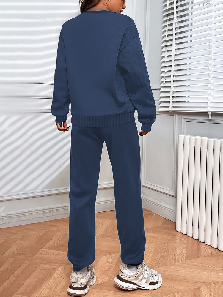 Women's drop shoulder sweatshirt and jogger set