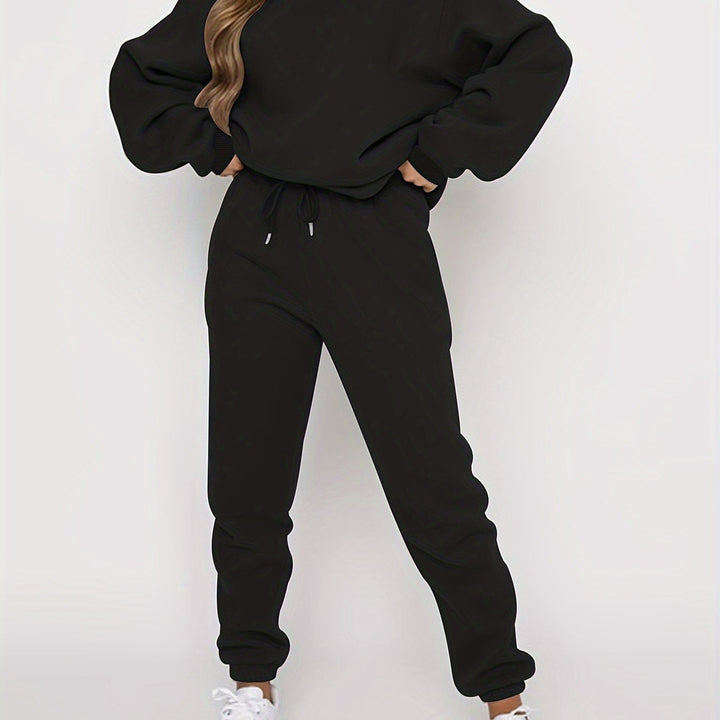 Women's drop shoulder sweatshirt and jogger set