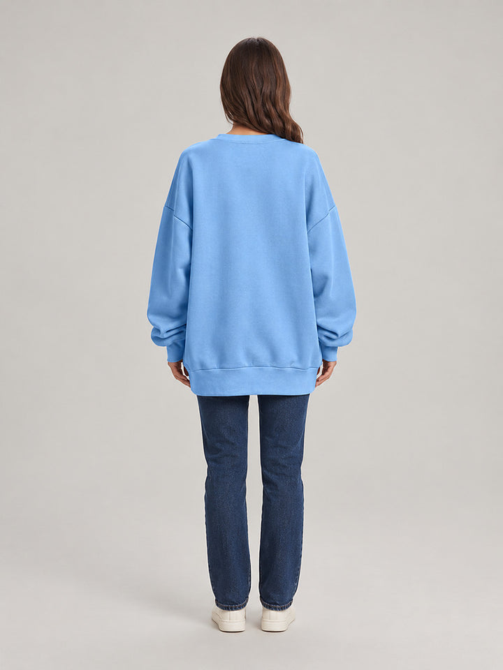 Women's oversized crew neck sweatshirt
