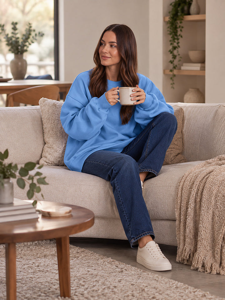 Women's oversized crew neck sweatshirt