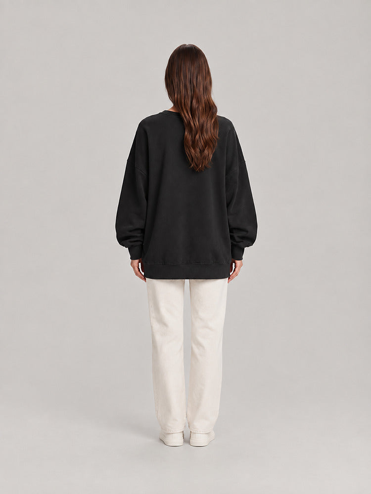 Women's oversized crew neck sweatshirt