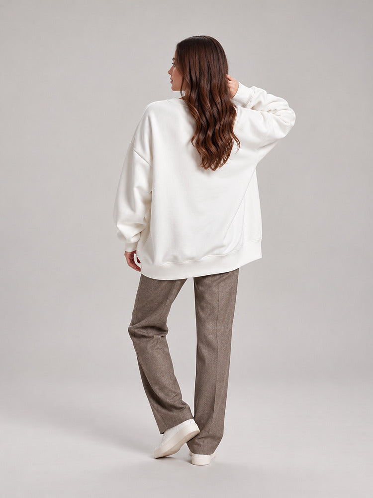 Women's oversized crew neck sweatshirt