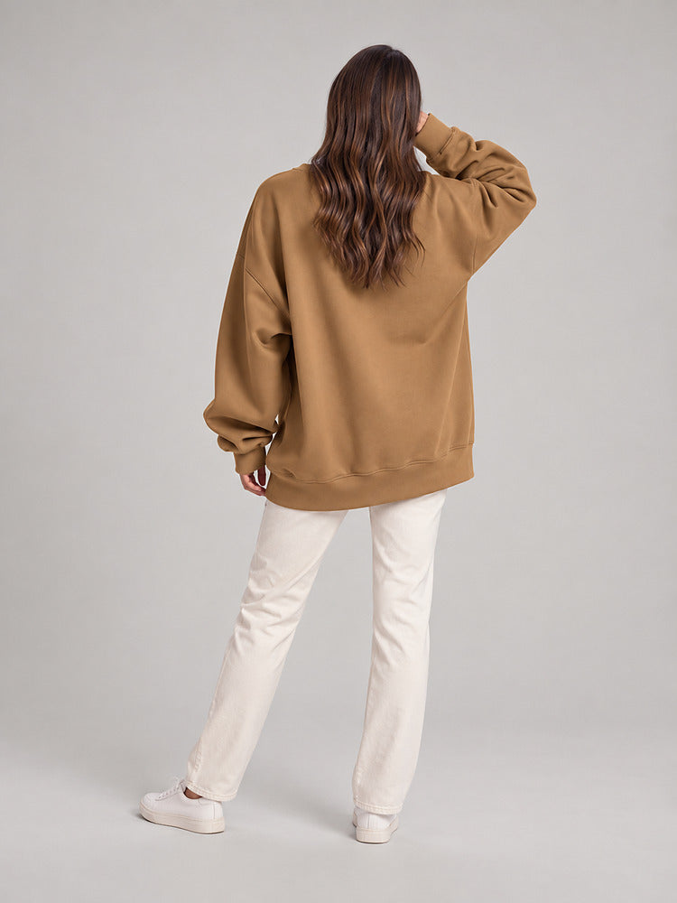 Women's oversized crew neck sweatshirt