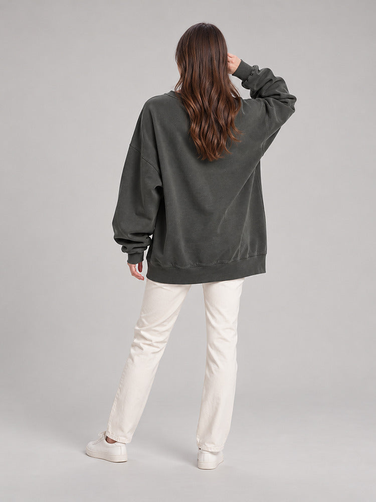 Women's oversized crew neck sweatshirt