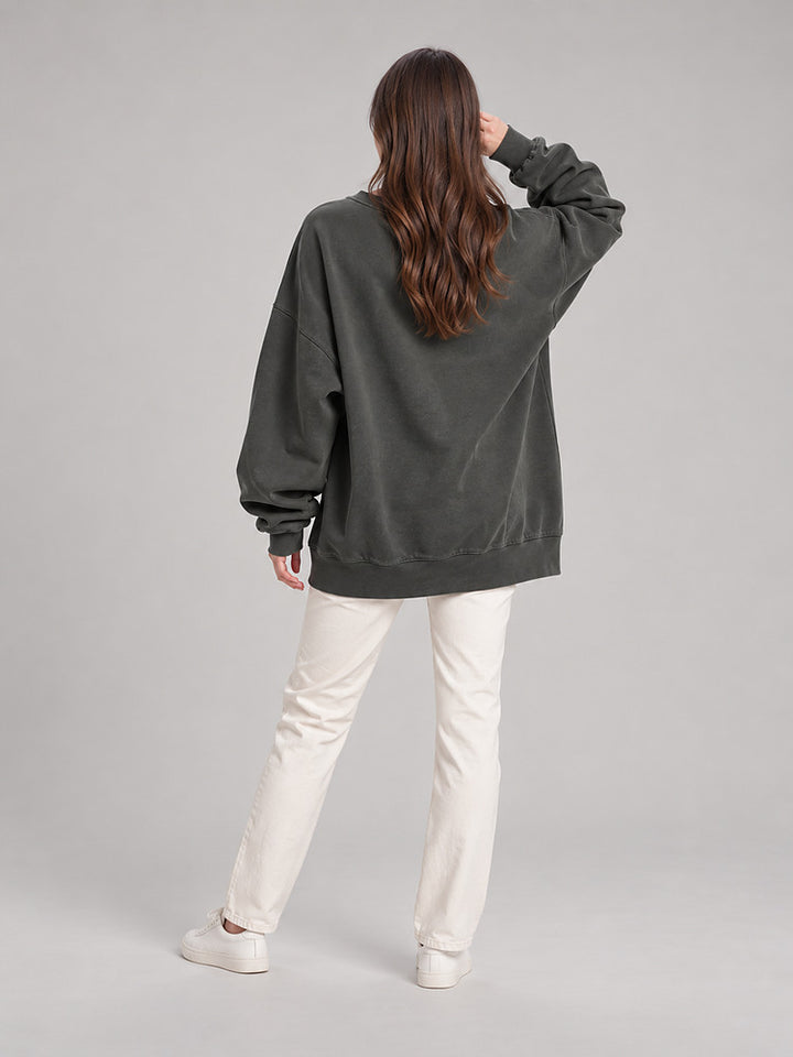 Women's oversized crew neck sweatshirt