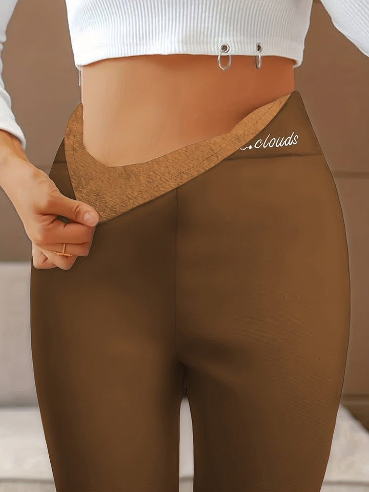 Women's plush lined shaping leggings