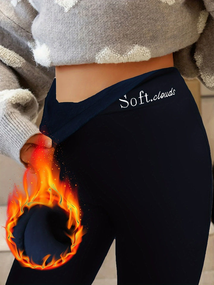 Women's plush lined shaping leggings