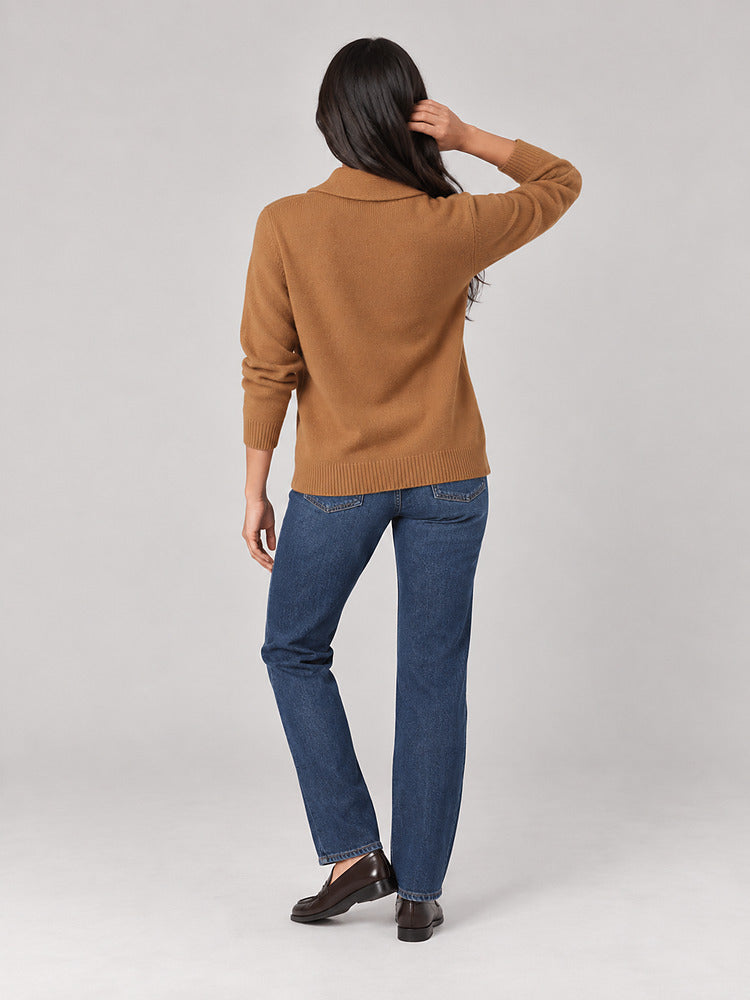 Women's shawl collar knitted cardigan with button front