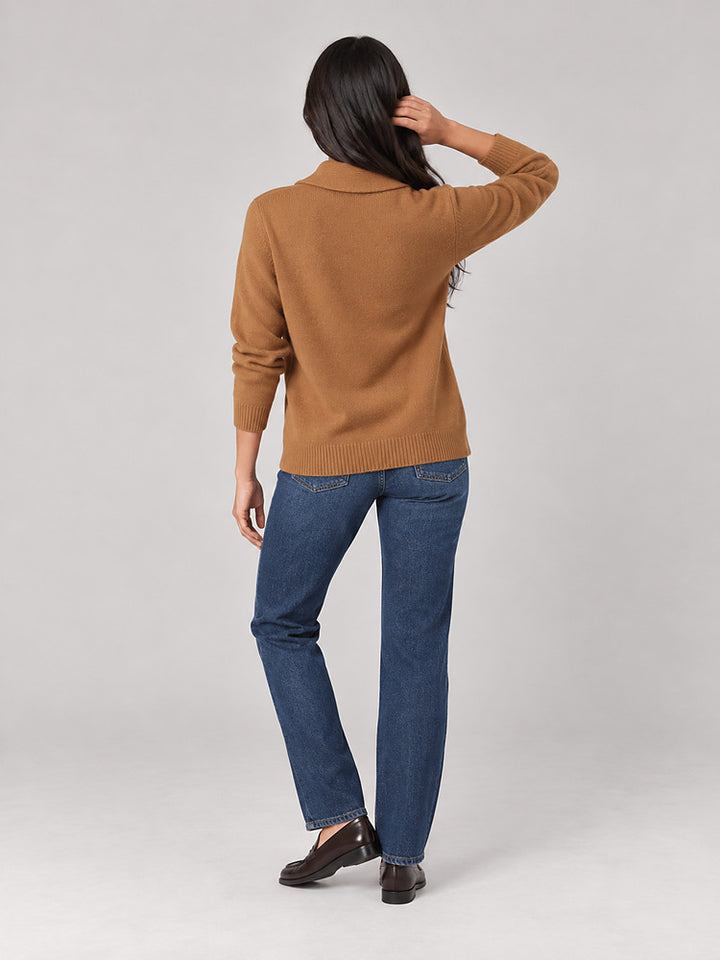 Women's shawl collar knitted cardigan with button front