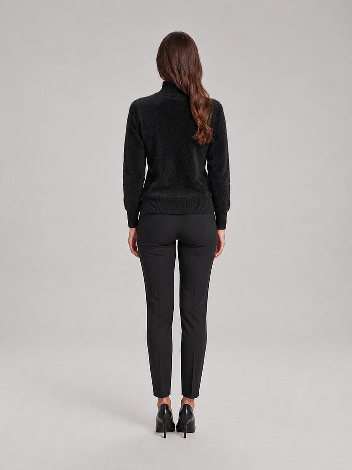 Women's soft knit roll neck jumper