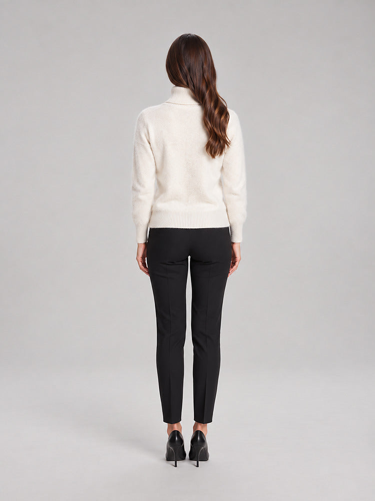 Women's soft knit roll neck jumper