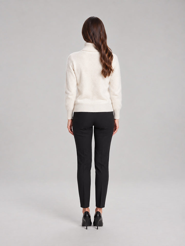 Women's soft knit roll neck jumper